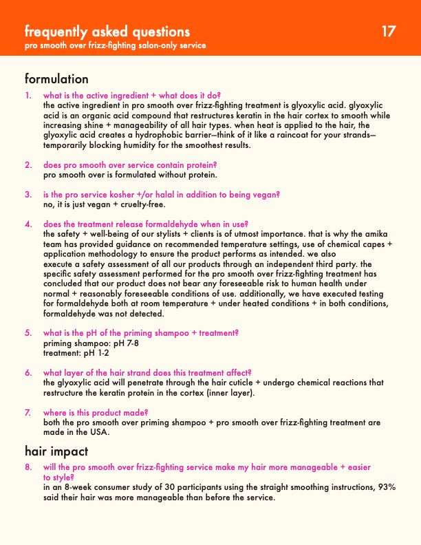 FAQs - pro smooth over frizz-fighting salon-only service