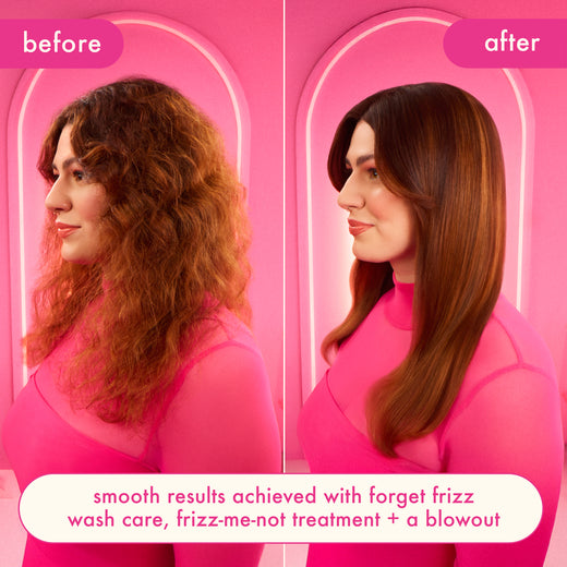 frizz-me-not - model #1 before + after