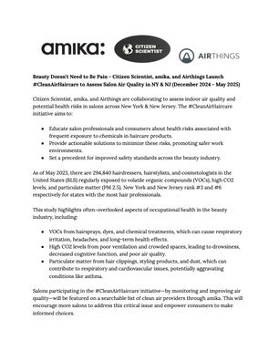 press release - salon air quality study