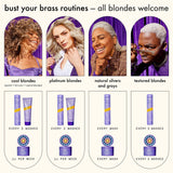 bust your brass cool blonde repair purple shampoo | amika