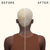 before and after using bust your brass | cool blonde intense repair hair mask