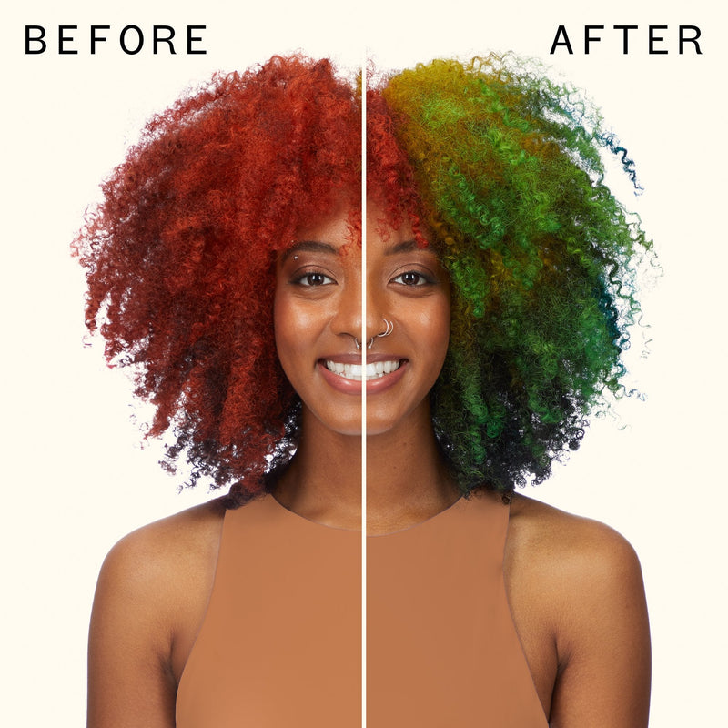 before and after using flash instant shine mask | amika
