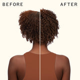 before and after using reset pink charcoal scalp cleansing oil | amika