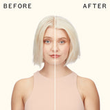 before and after using reset cooling gel conditioner | amika