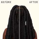 before and after using reset cooling gel conditioner | amika