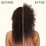 before and after using un.done volume and matte texture spray | amika