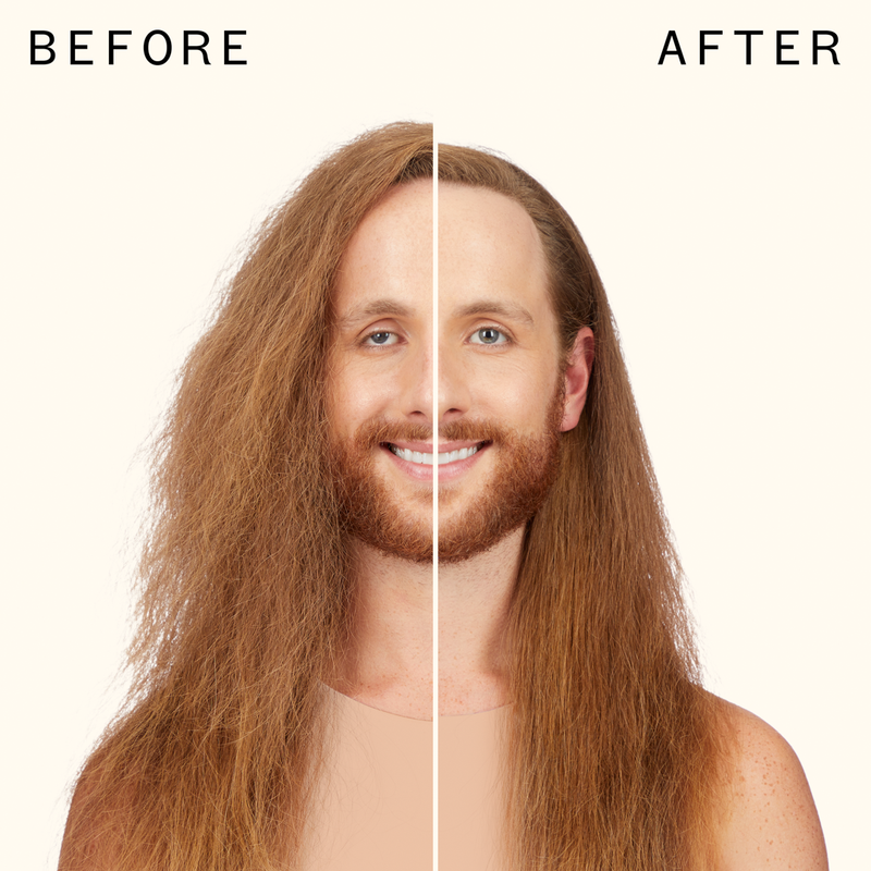 before and after using velveteen dream smoothing shampoo | amika