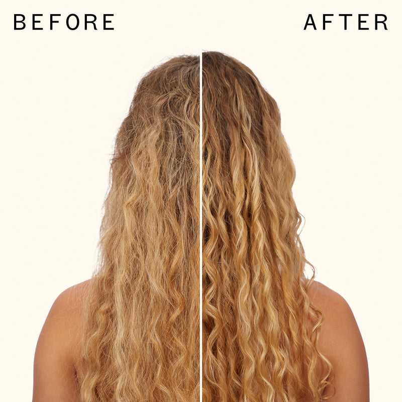 before and after using velveteen dream smoothing shampoo | amika