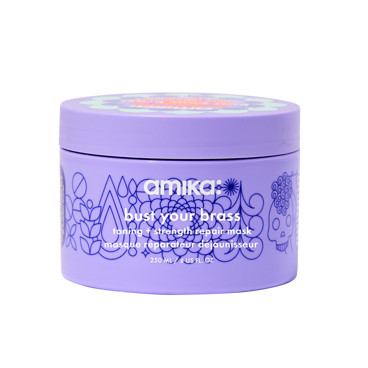 bust your brass: toning + strength repair mask | amika pro