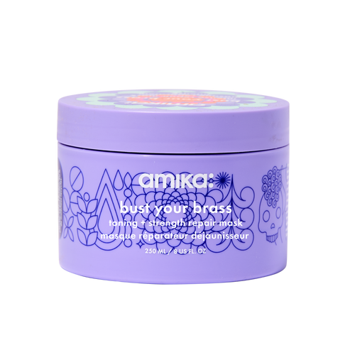 bust your brass: toning + strength repair mask | amika pro