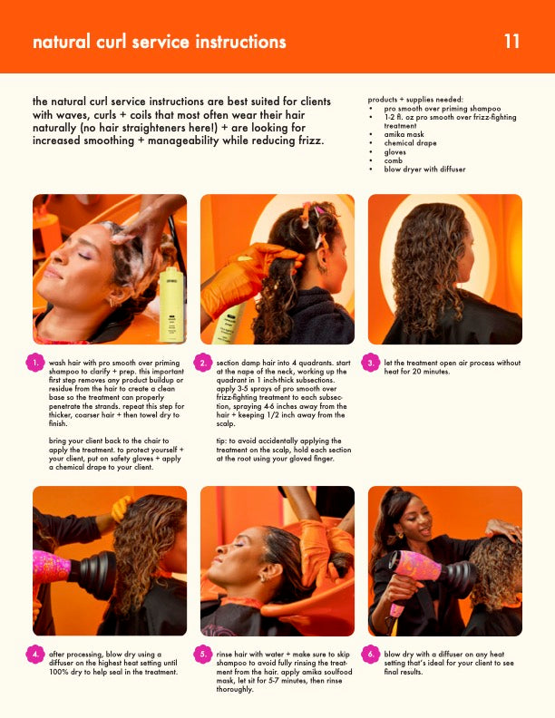 instructions - pro smooth over frizz-fighting salon-only service