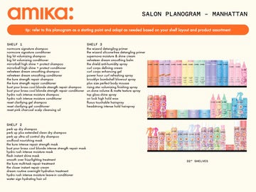 suggested salon planogram