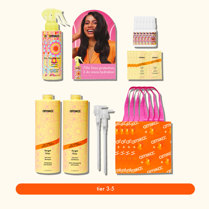 tier 3-5 preselected reward | forget frizz + frizz-me-not